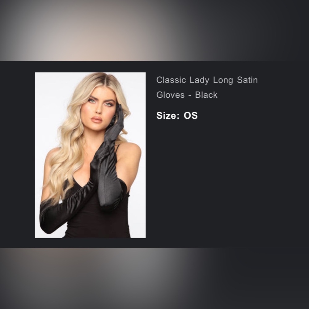 Long Satin Gloves